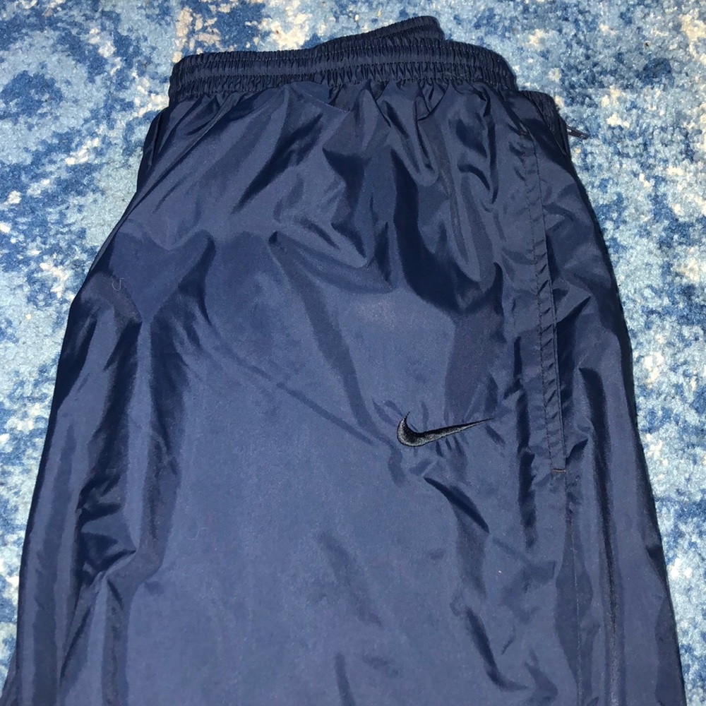 NAVY NIKE MENS VINTAGE TRACK JOGGER PANTS SIZE L